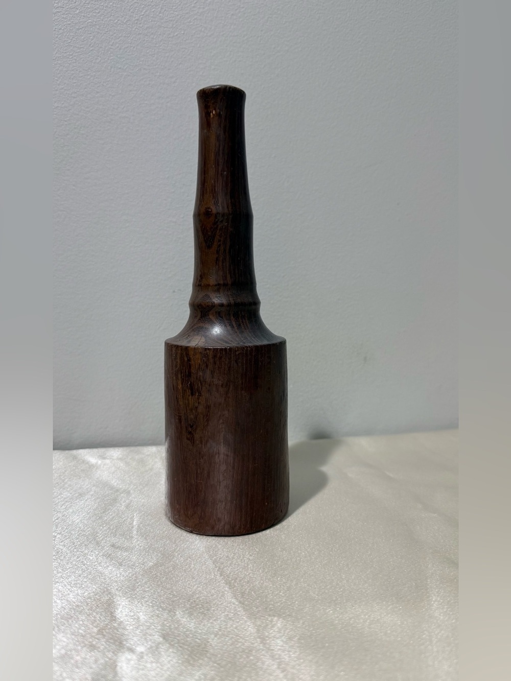 Antique Wooden Pestle, Hand Carved Dense Hardwood, 9”(H) x 3”(D) Approximate